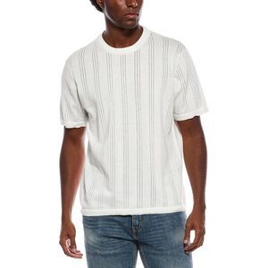 Slate & Stone Mens  Crewneck Patterned Sweater, White